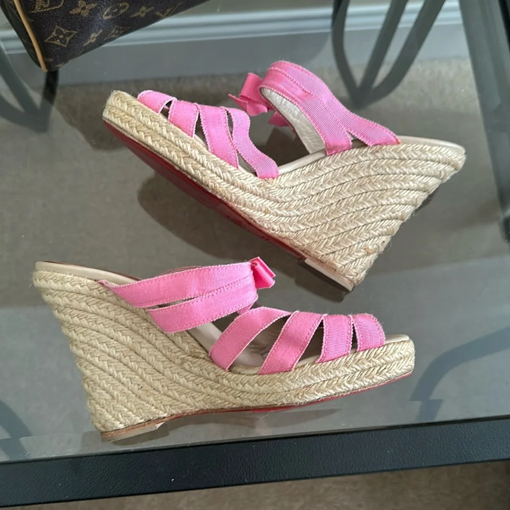 Christian Louboutin Pink Espadrilles EU38 - Picture 10 of 14